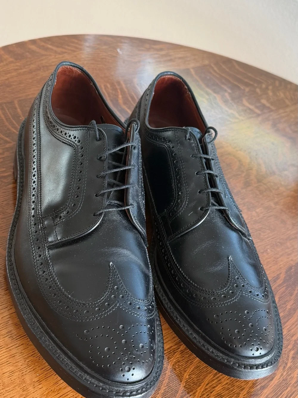 Allen Edmonds Men MacNeil Wing Black-Handcrafted in USA 12 D